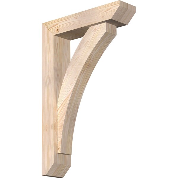 Ekena Millwork Thorton Slat Smooth Bracket w/ Offset Brace, Douglas Fir, 5 1/2"W x 22"D x 34"H BKT0604X22X34THR06SDF - main